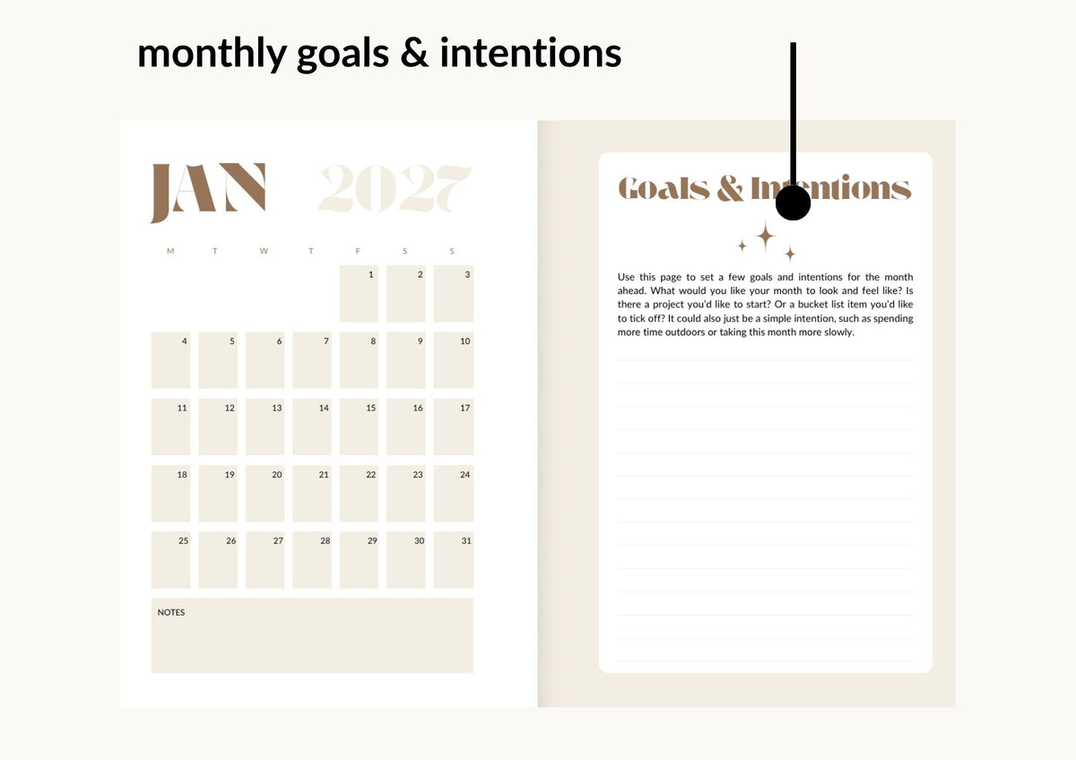 homeschool planner monthly goals and intentions